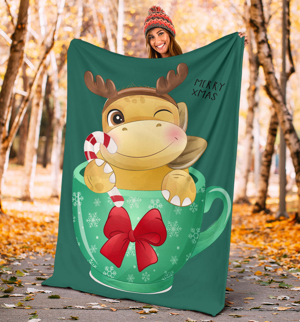 cute dinosaur merry xmas green blanket - Top Content | POD Collection | Free Shipping