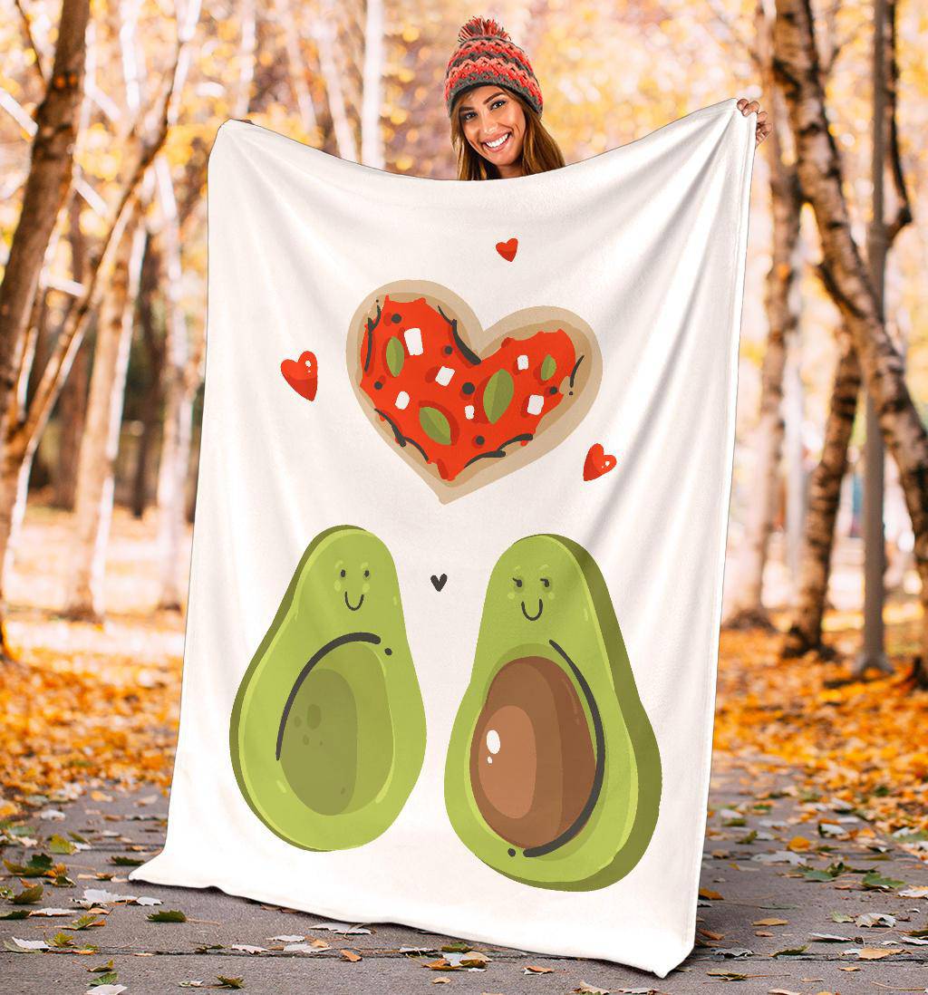 Avocado Love Two Half Pizza Premium Blanket - Top Content | POD Collection | Free Shipping