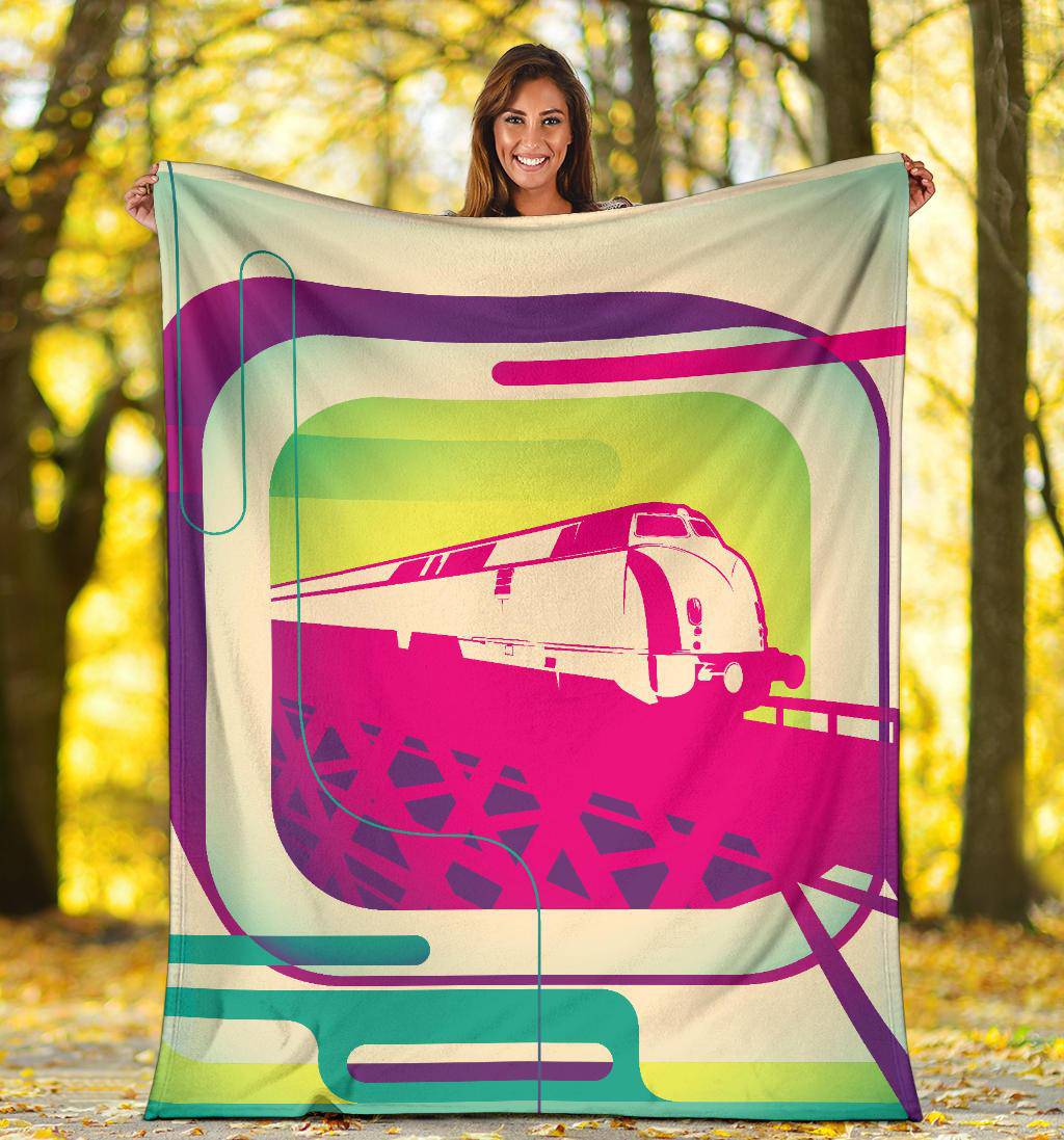 Abstract Art Train Tunnel Colourful Premium Blanket - Top Content | POD Collection | Free Shipping