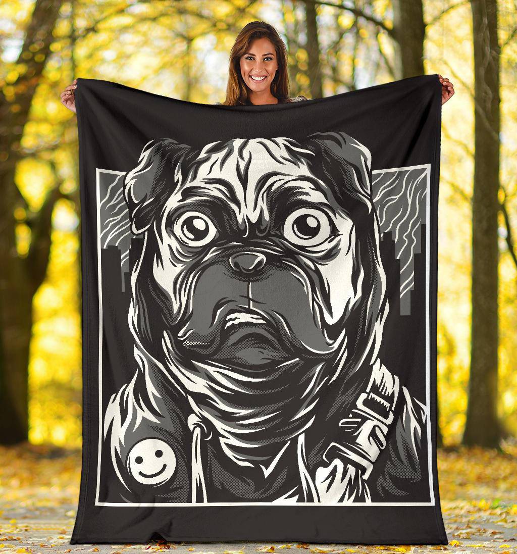 Pug Life Dog Art Cartoon Premium Blanket - Top Content | POD Collection | Free Shipping