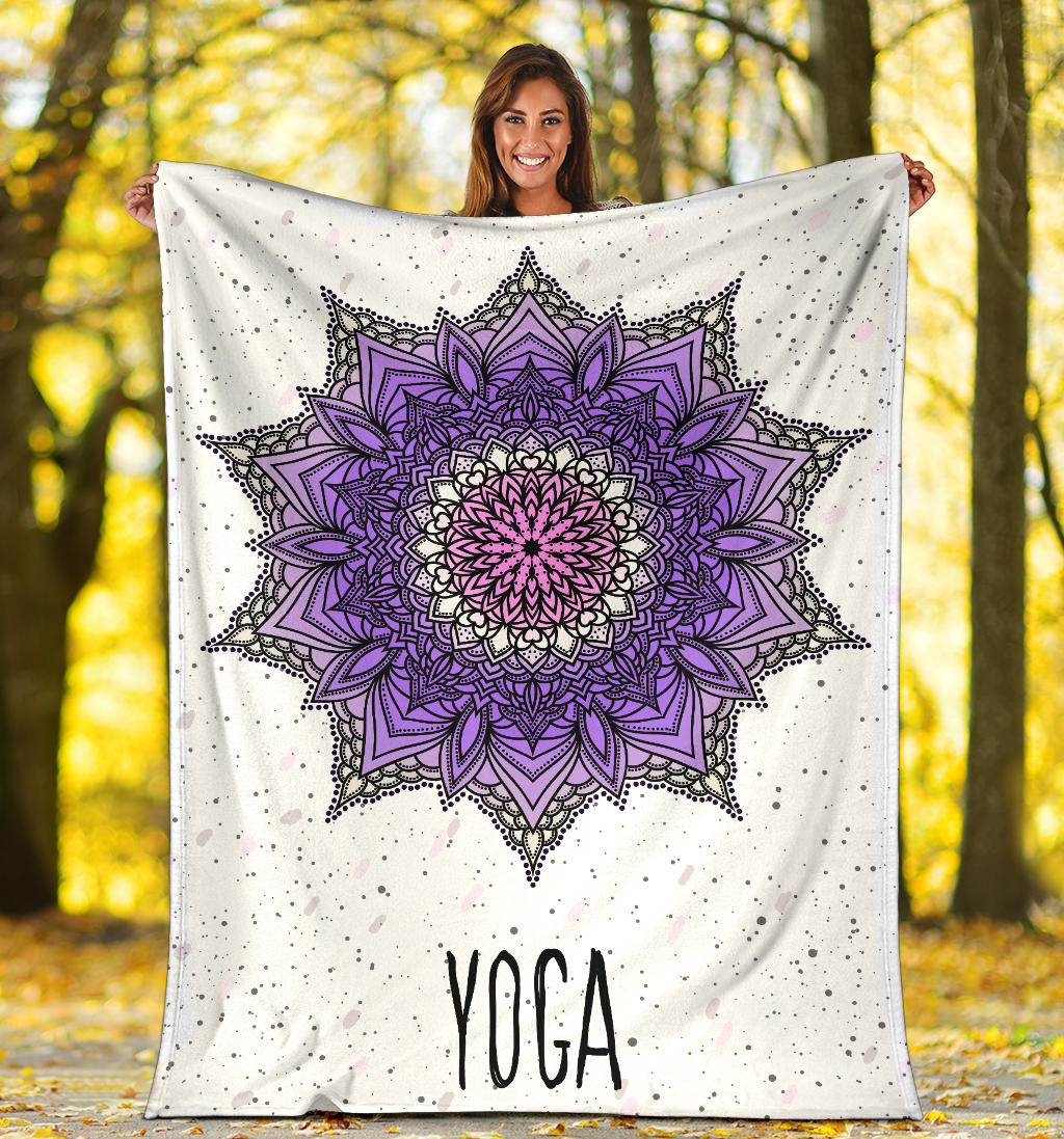 yoga mandala purple blanket - Top Content | POD Collection | Free Shipping