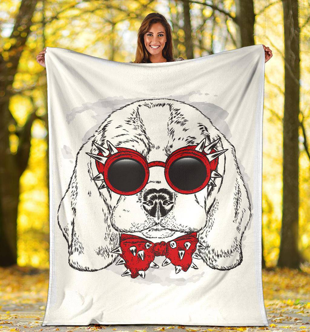 Stylish Dog Puppy Drawing Premium Blanket - Top Content | POD Collection | Free Shipping