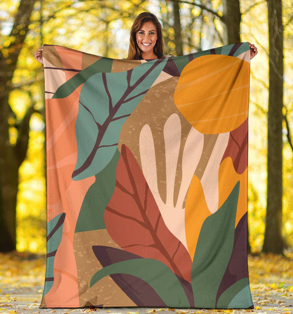 Autumn Leaves Colorful Fall Premium Blanket - Top Content | POD Collection | Free Shipping