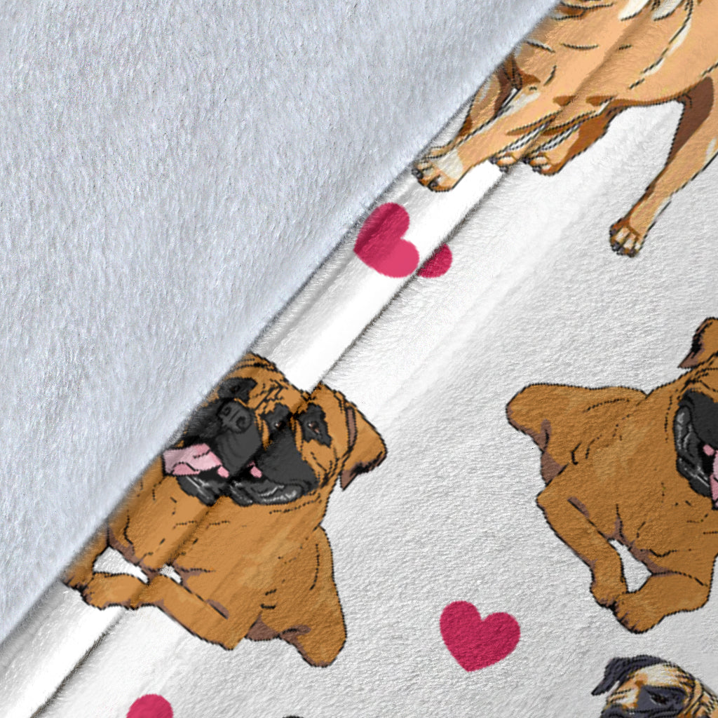 Bullmastiff Heart Blanket