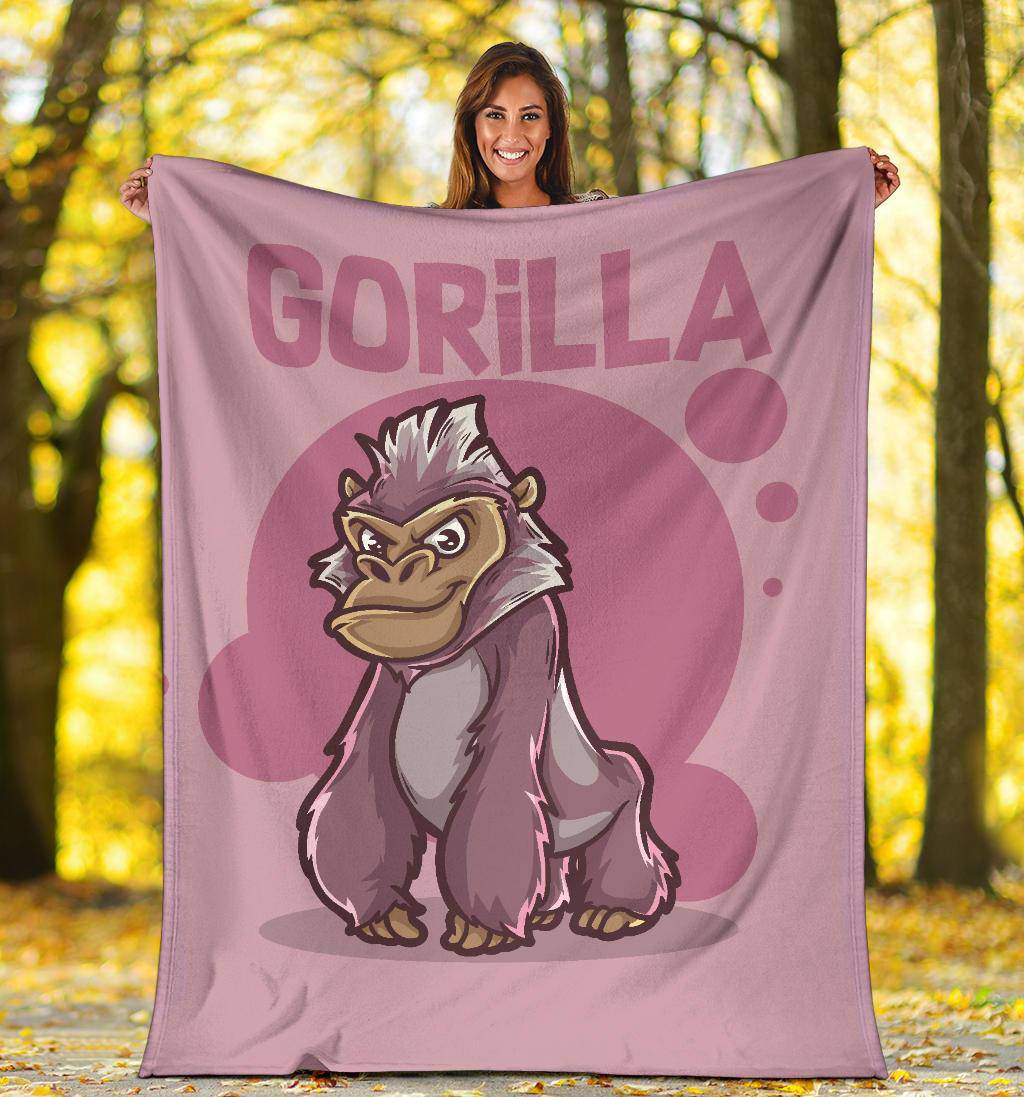 Kids Cartoon Baby Gorilla Premium Blanket - Top Content | POD Collection | Free Shipping