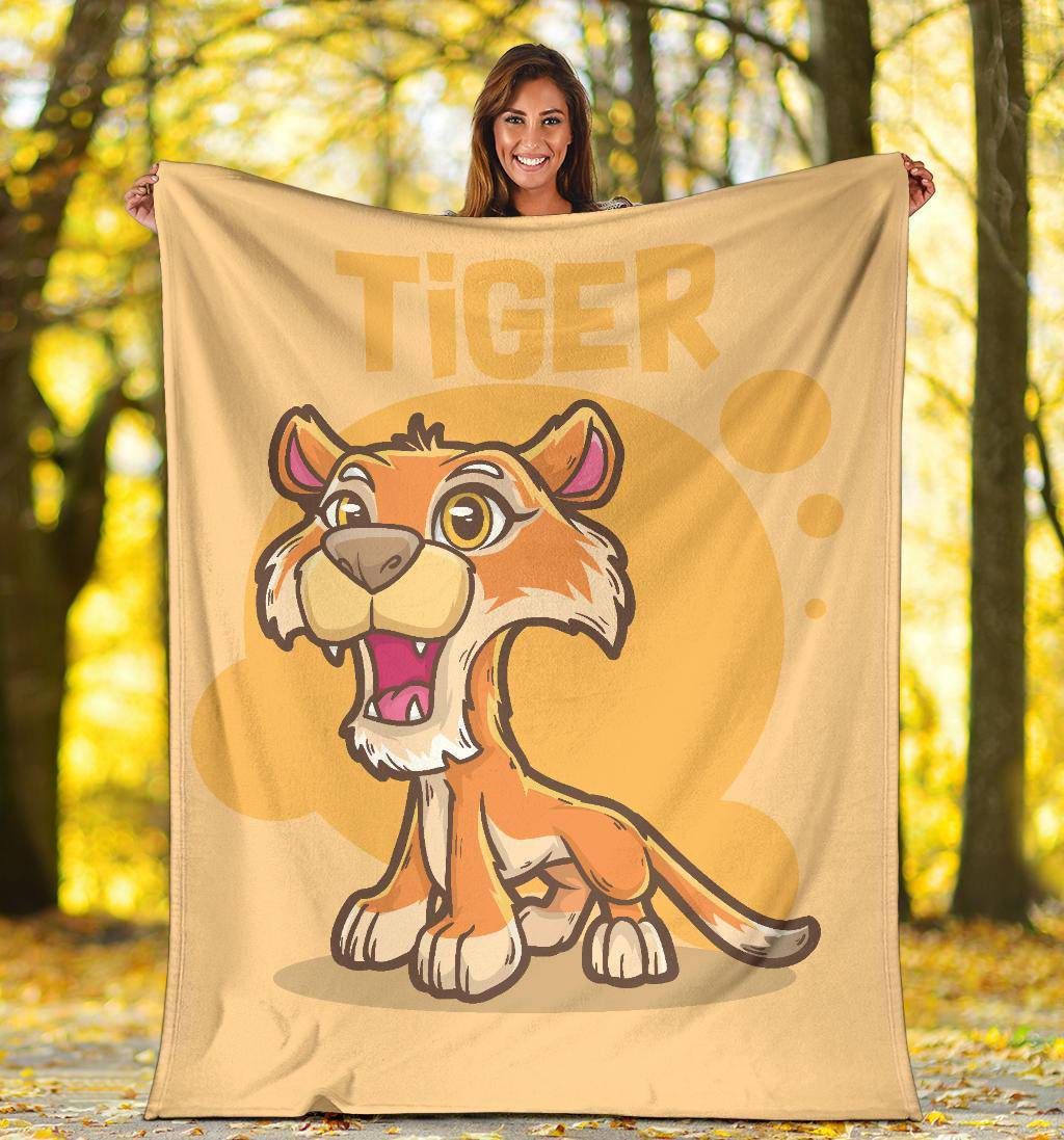 Baby Tiger Kids Cartoon Premium Blanket - Top Content | POD Collection | Free Shipping