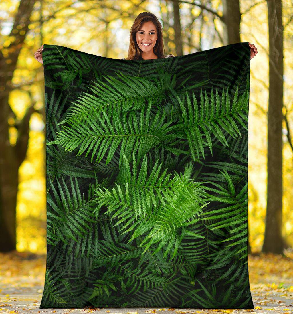 Tropical Jungle Plant Leaves Premium Blanket - Top Content | POD Collection | Free Shipping