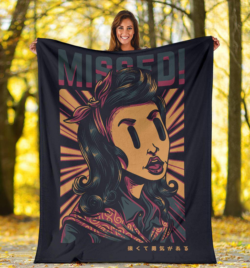 Premium Blanket Cartoon Missed Face Art - Top Content | POD Collection | Free Shipping