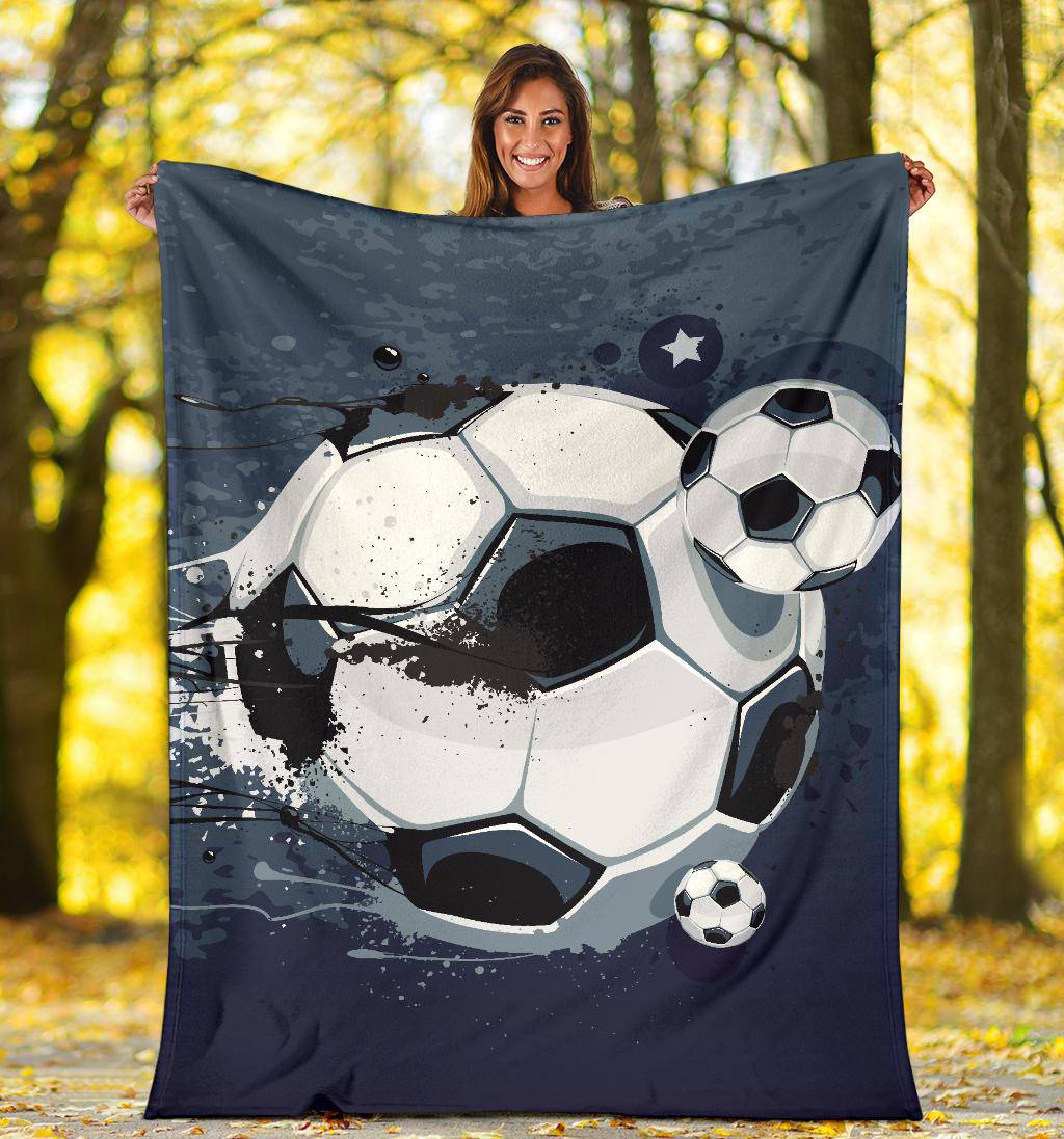 Star Football Ball Graffiti Background Premium Blanket - Top Content | POD Collection | Free Shipping