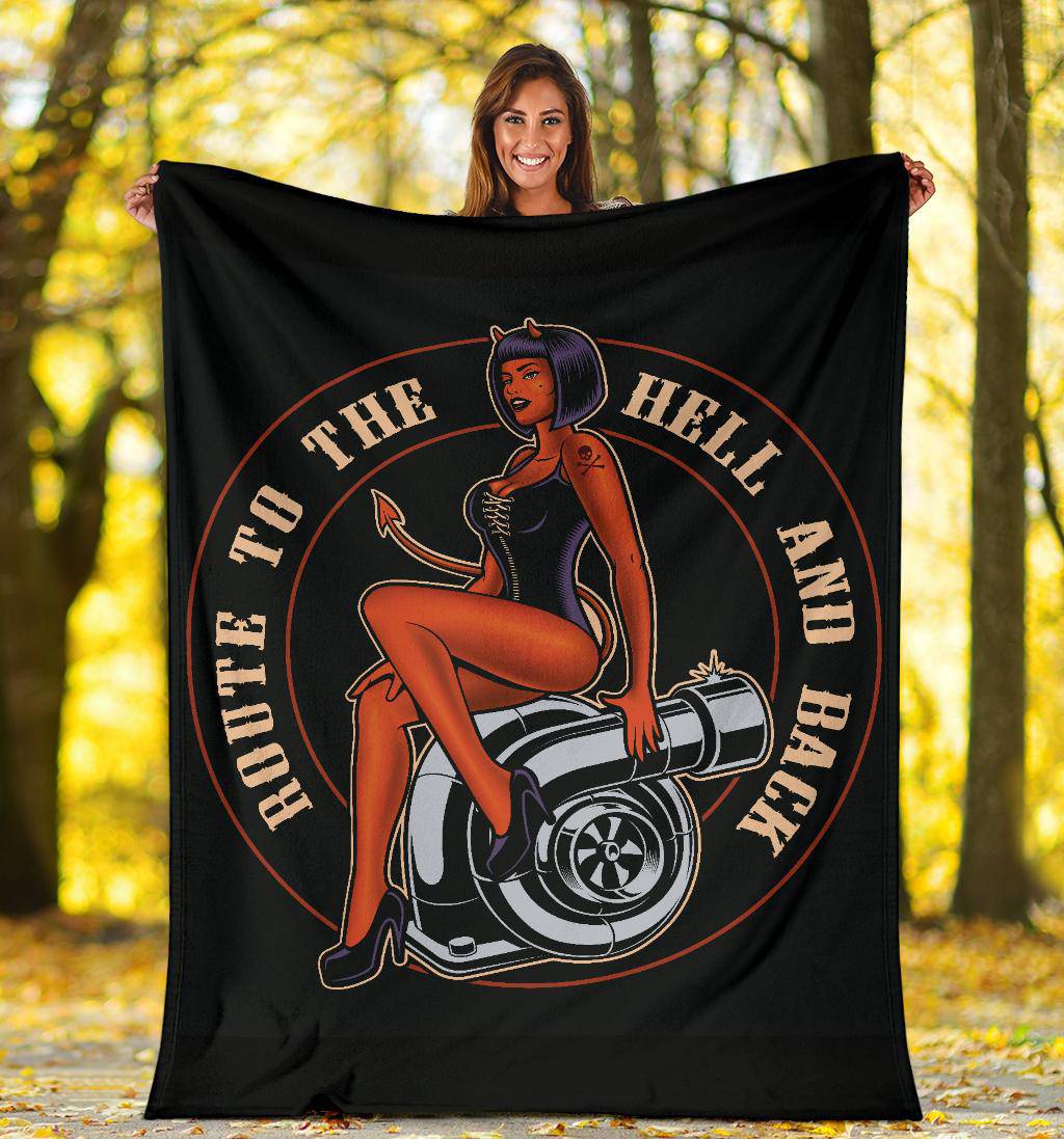 Road to the Hell and Back Devil Woman Premium Blanket - Top Content | POD Collection | Free Shipping