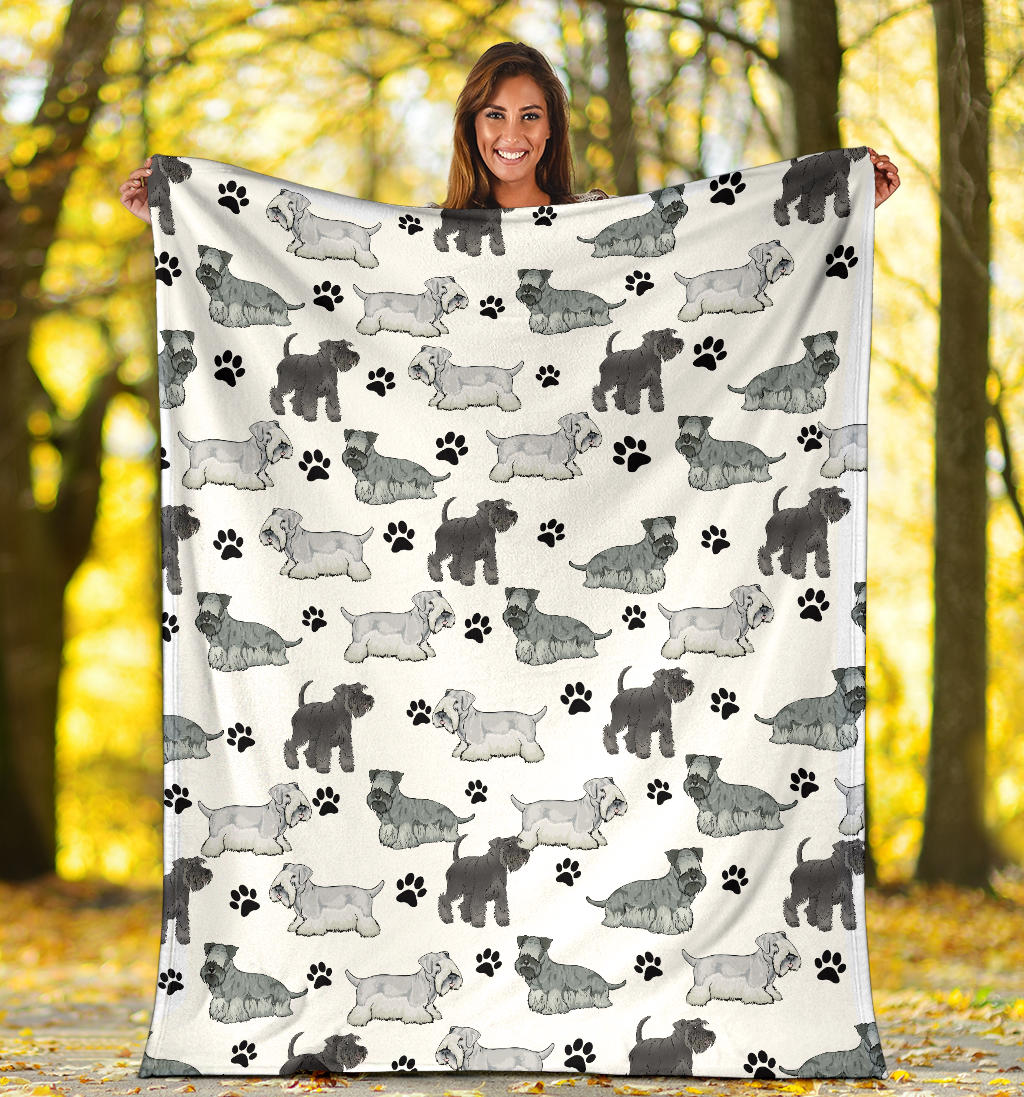 Cesky Terrier Paw Blanket