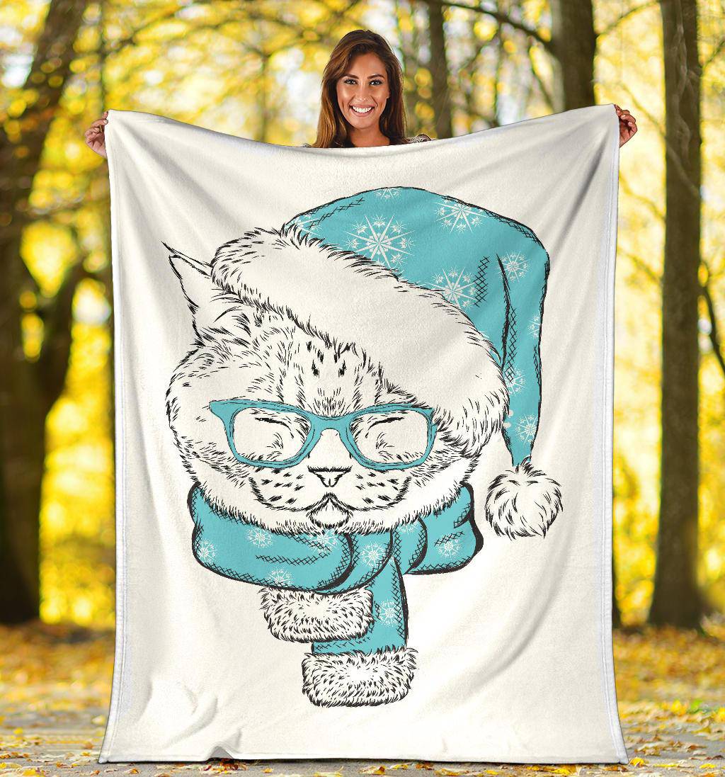 Smart Chirstmas Cat Cartoon Premium Blanket - Top Content | POD Collection | Free Shipping