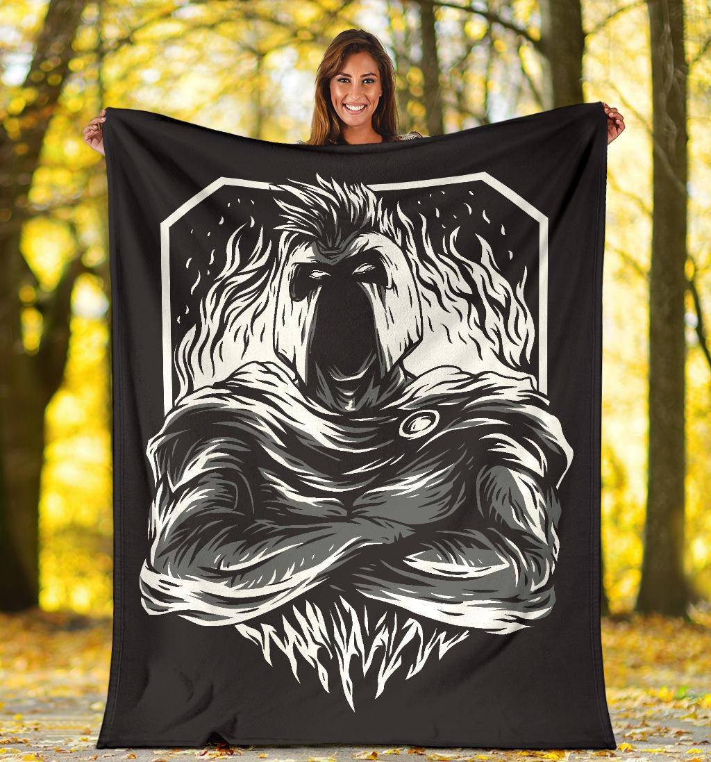 Super Spartan Drawing Art B&W Premium Blanket - Top Content | POD Collection | Free Shipping