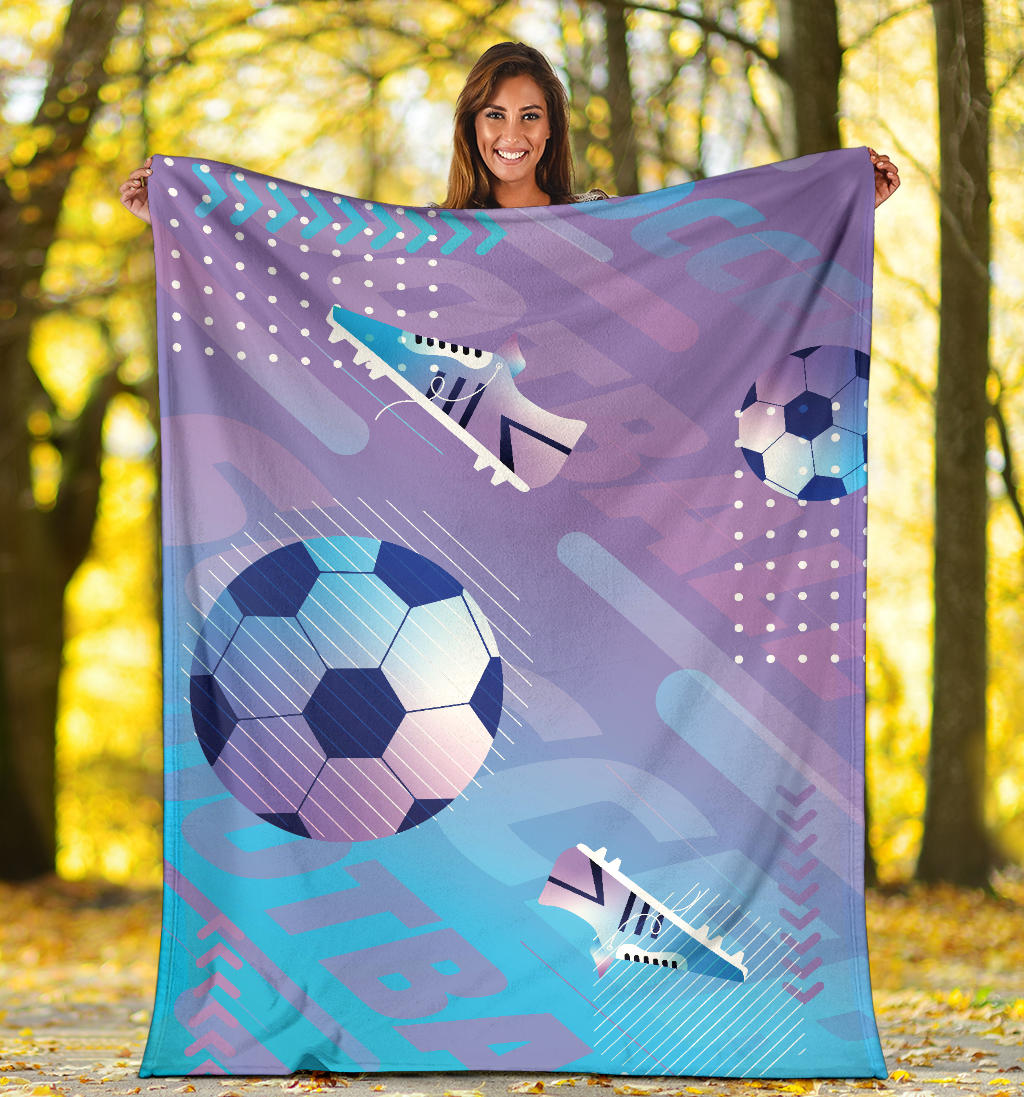 gradient football field purple blue blanket - Top Content | POD Collection | Free Shipping