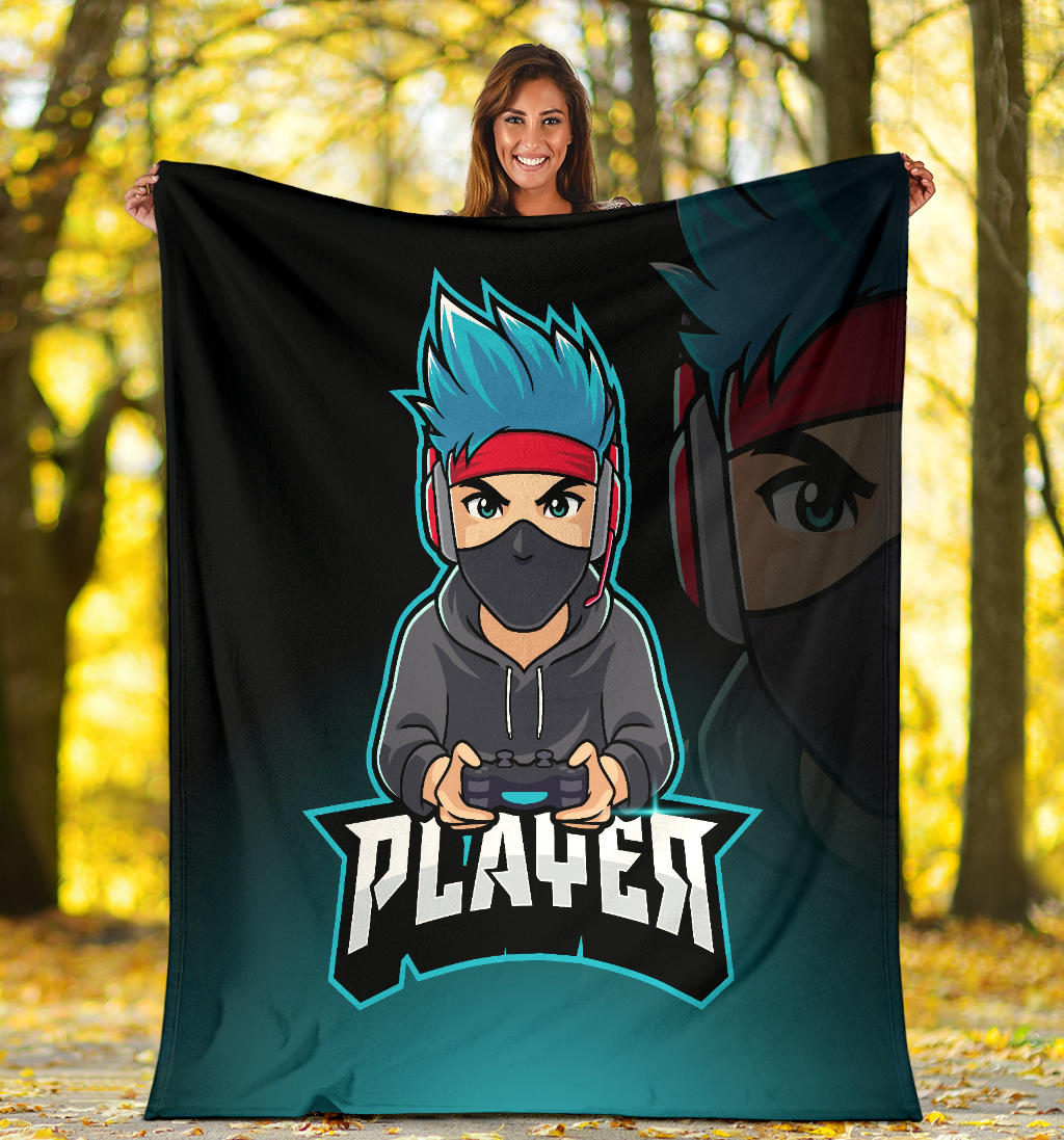 Player Blue Hair Blanket