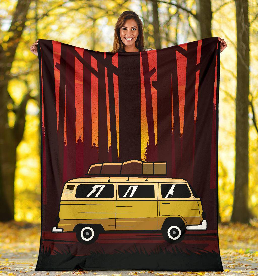 Forest Family Vacation Cartoon Premium Blanket - Top Content | POD Collection | Free Shipping