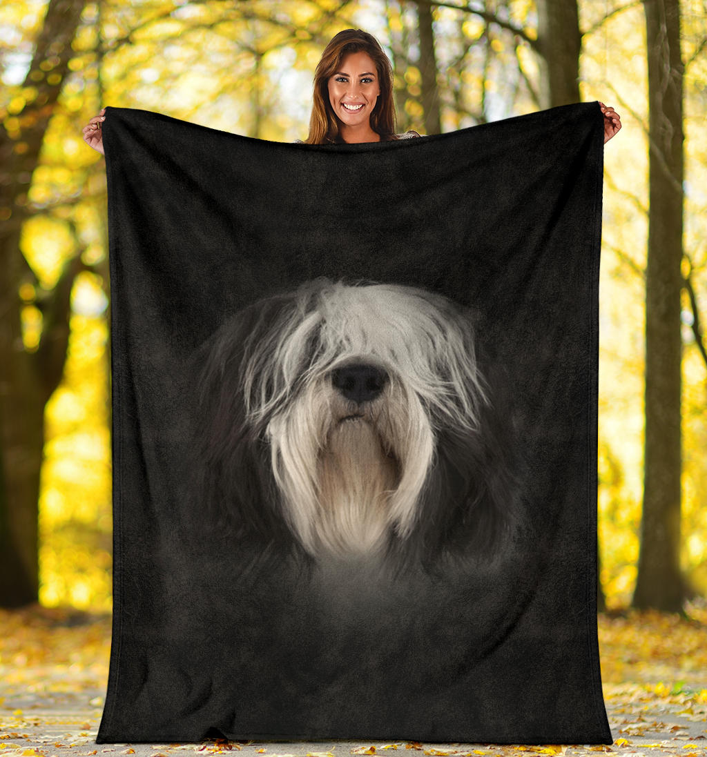 Polish Lowland Sheepdog Face Hair Blanket