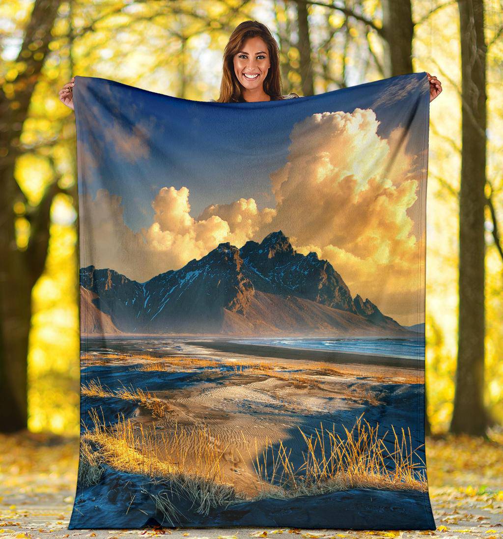 Vestrahorn Mountains Iceland Premium Blanket - Top Content | POD Collection | Free Shipping