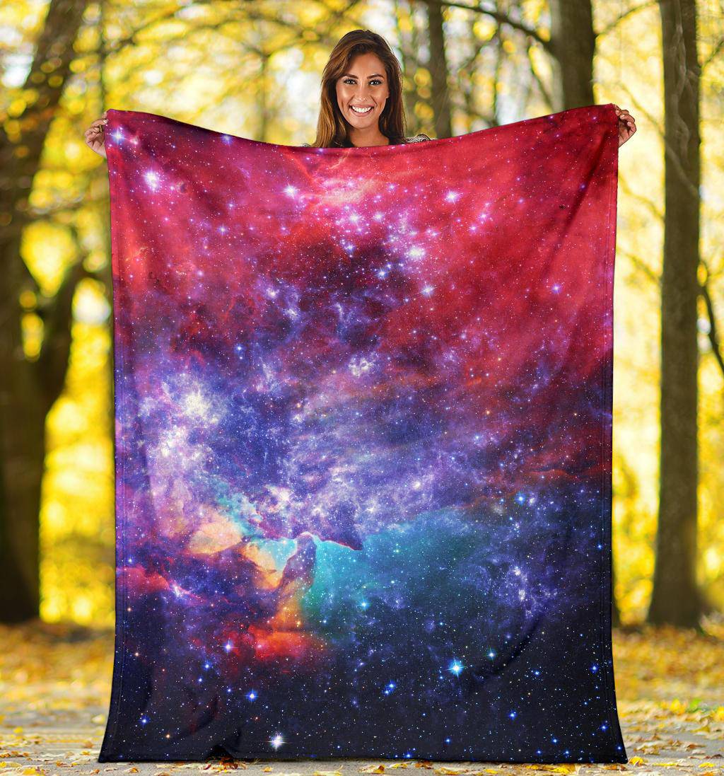 Surreal Colorful Galaxy Star Dust Premium Blanket - Top Content | POD Collection | Free Shipping