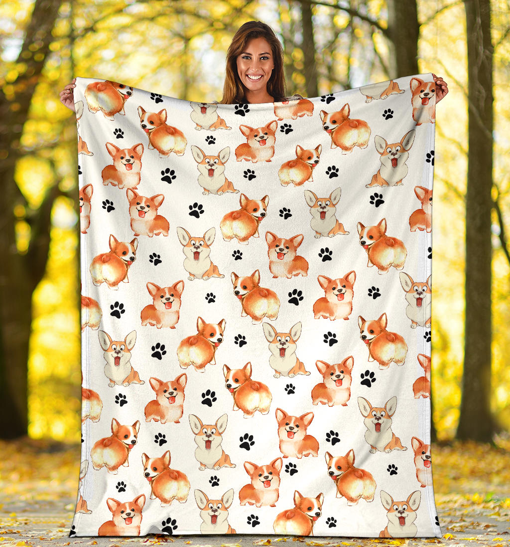 Welsh Corgi Paw Blanket