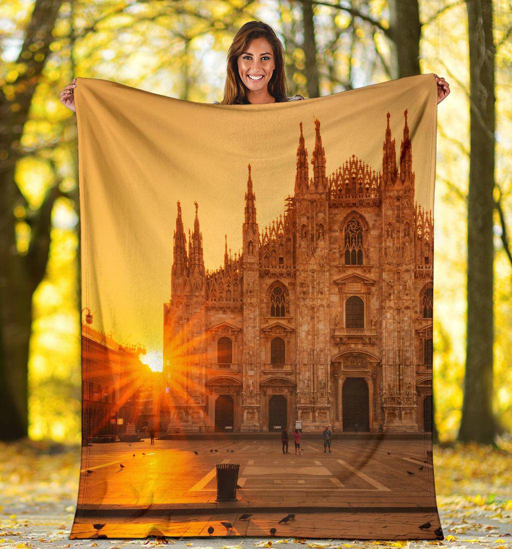 Milan Europe Travel City Sunrise Travel Premium Blanket - Top Content | POD Collection | Free Shipping