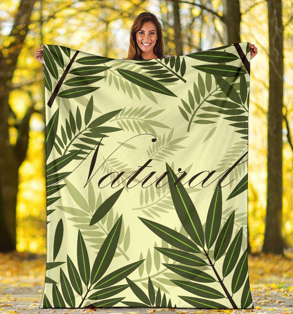 Natural Nature Plant Leaves Premium Blanket - Top Content | POD Collection | Free Shipping