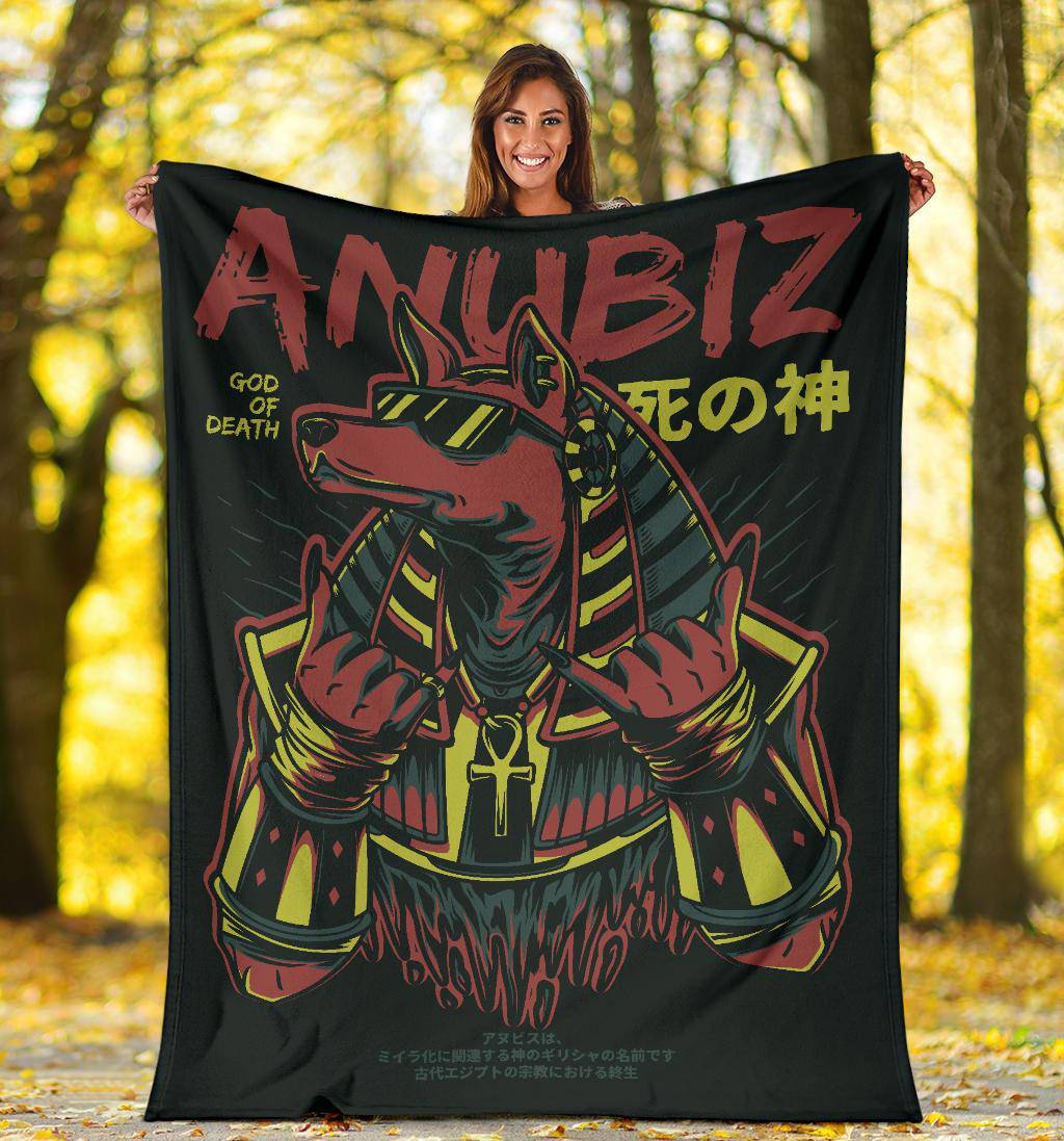 Anubiz God Of Death Japanese Art Premium Blanket - Top Content | POD Collection | Free Shipping