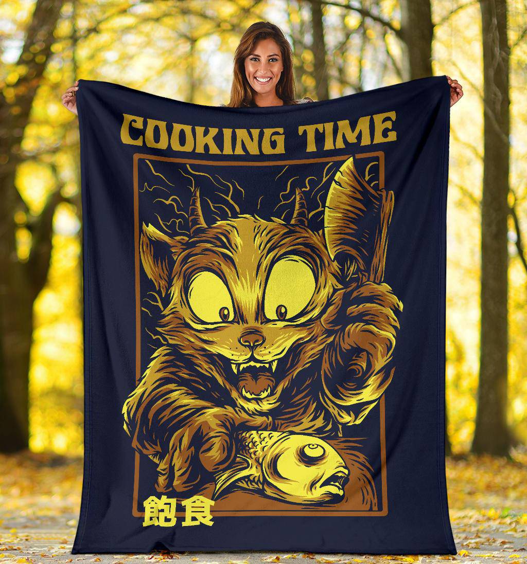 Cooking Time Chef Art Cartoon Premium Blanket - Top Content | POD Collection | Free Shipping