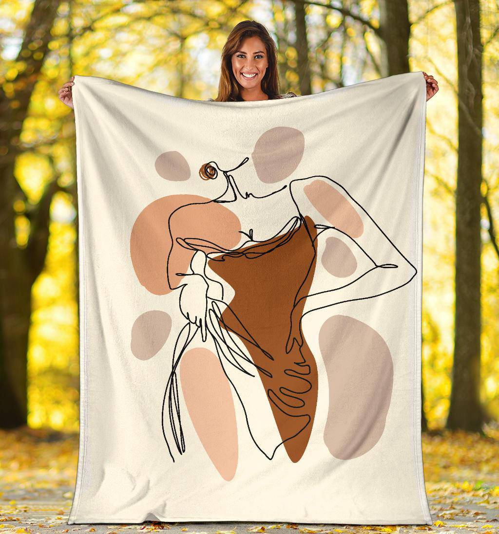 Abstract Art Beautiful Woman Body Figure Premium Blanket - Top Content | POD Collection | Free Shipping