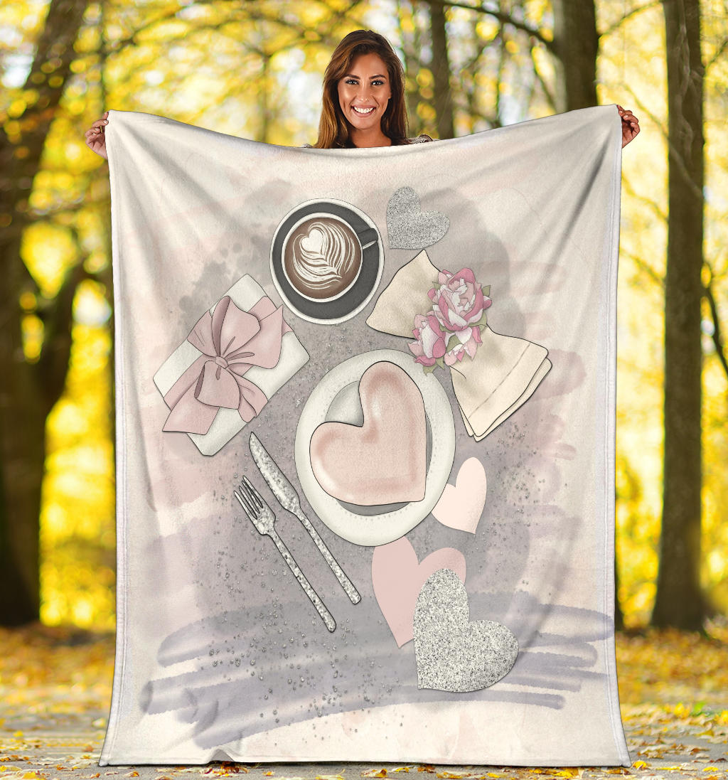 Romantic Meal Fleece Blanket