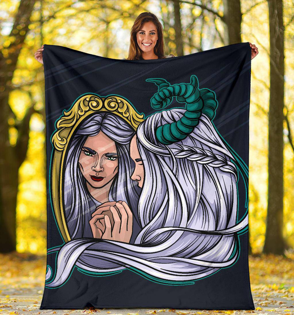 Witch Faun Halloween Art Drawing Premium Blanket - Top Content | POD Collection | Free Shipping