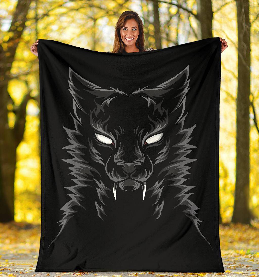 Scary Beast Leopard Black Premium Blanket - Top Content | POD Collection | Free Shipping