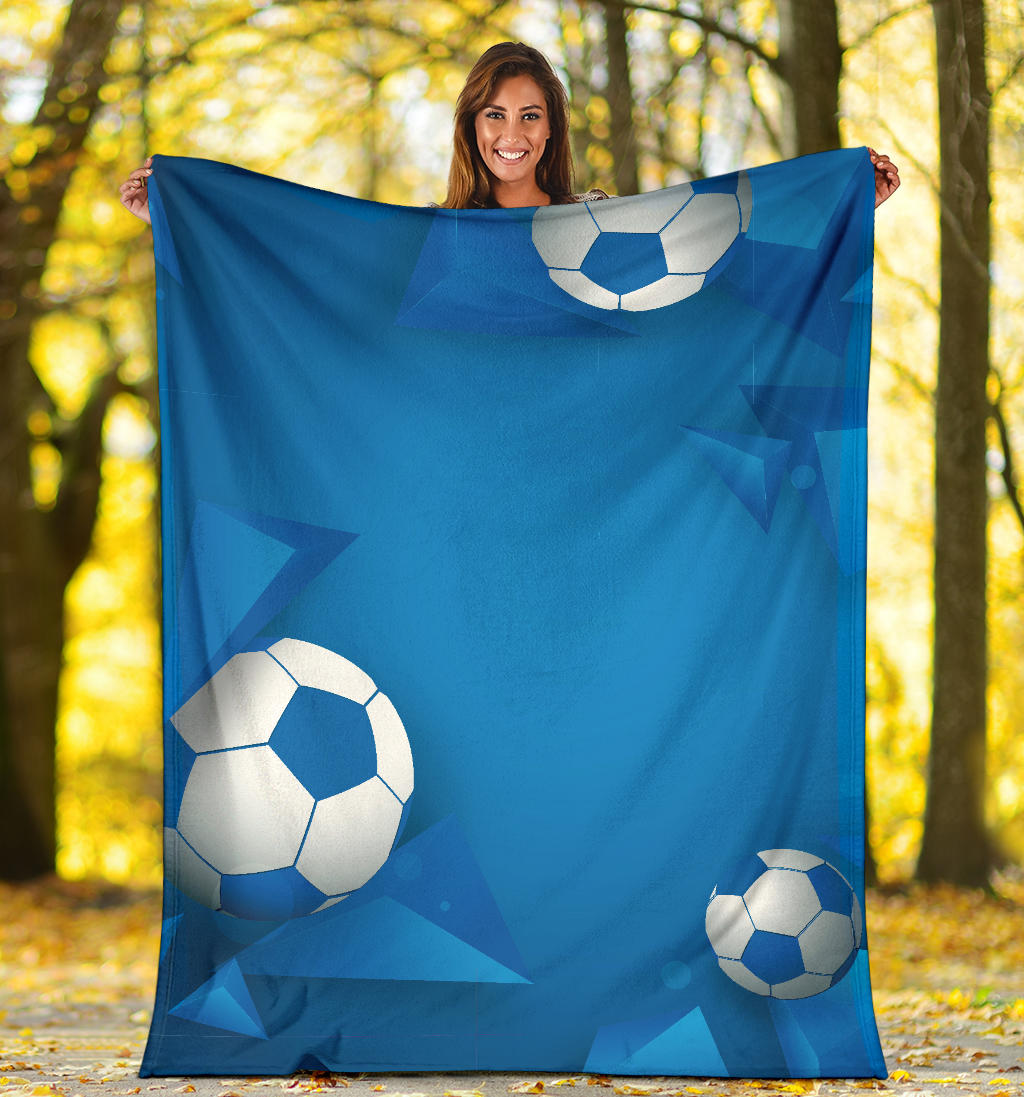 blue football 3d shapes blanket - Top Content | POD Collection | Free Shipping