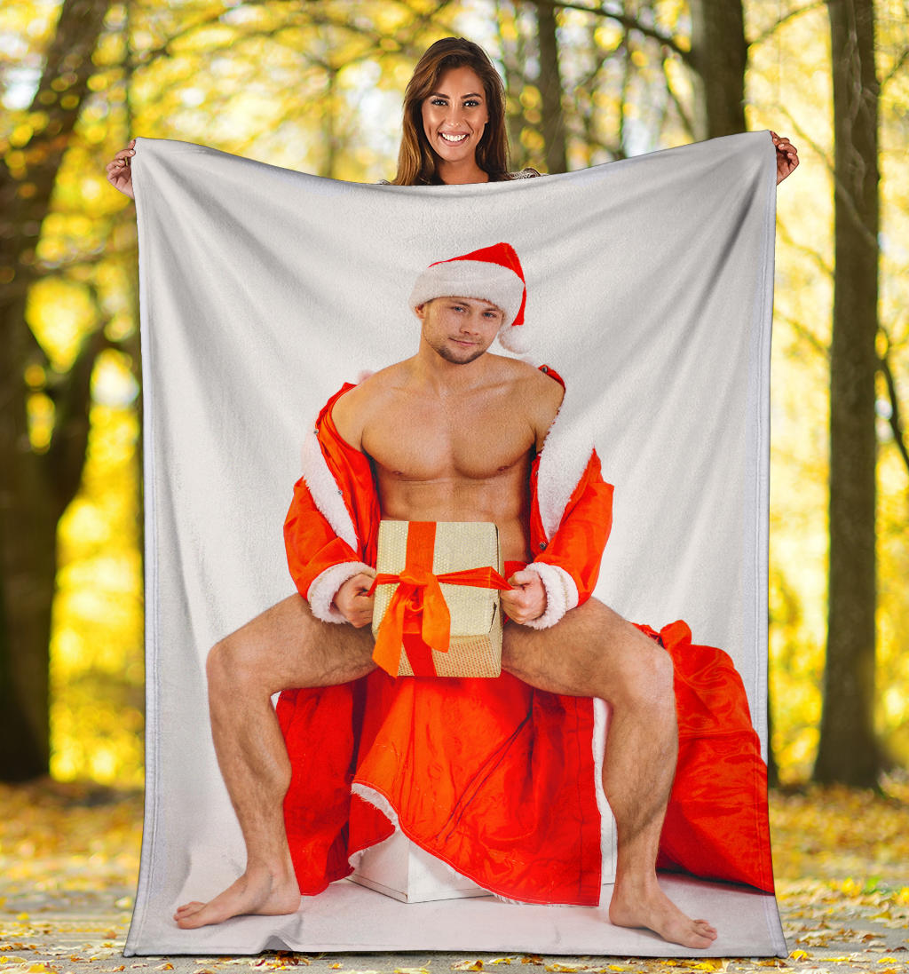 christmas man present as a gift for christmas blanket - Top Content | POD Collection | Free Shipping