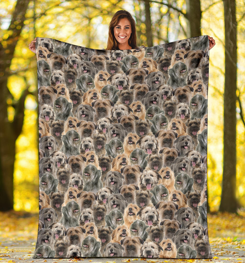 Pyrenean Shepherd Full Face Blanket