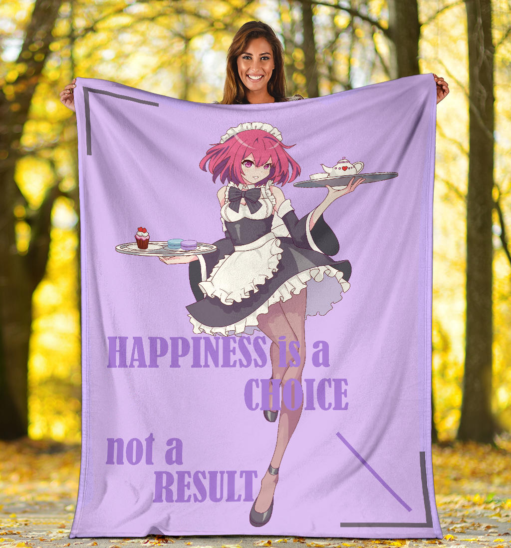 Anime Happiness Is a Choice Blanket