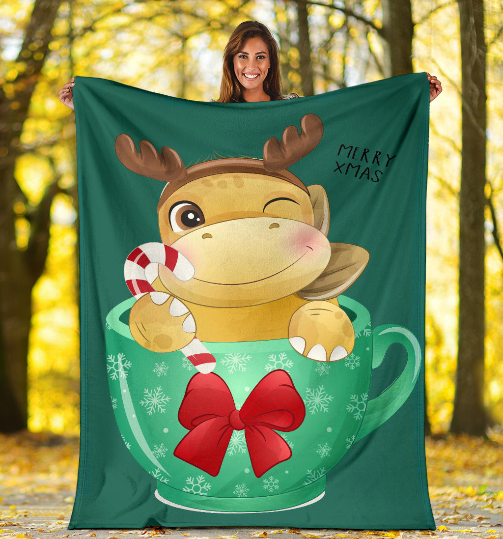 cute dinosaur merry xmas green blanket - Top Content | POD Collection | Free Shipping