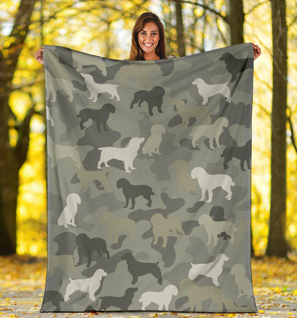 Boykin Spaniel Camo Blanket