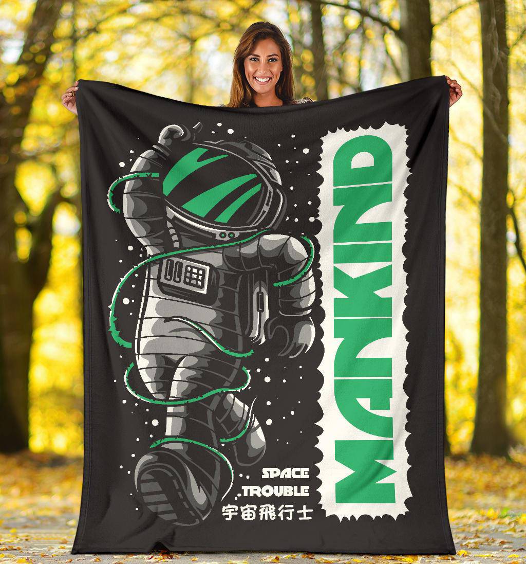 Premium Blanket Mankind Cartoon Space Astronaut - Top Content | POD Collection | Free Shipping