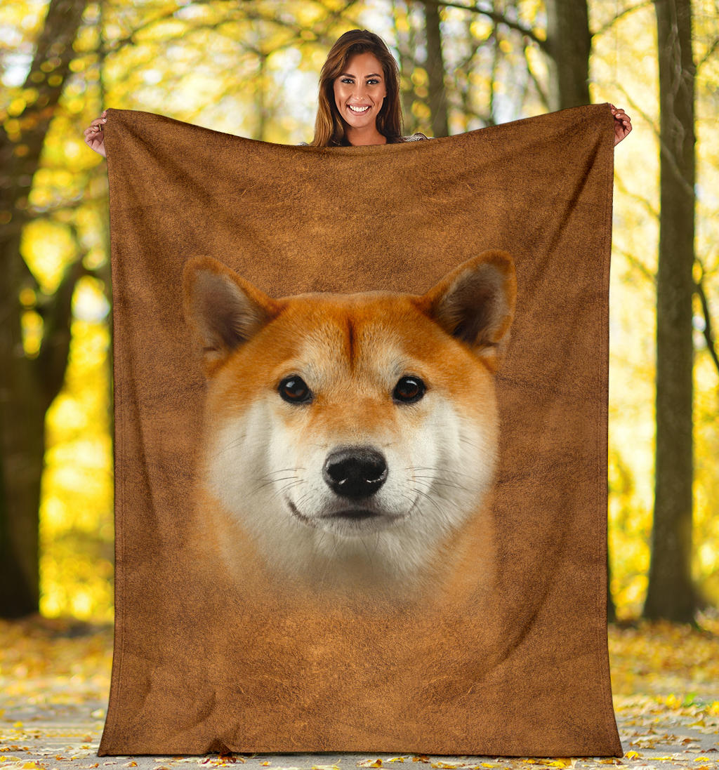 Shiba Inu Face Hair Blanket