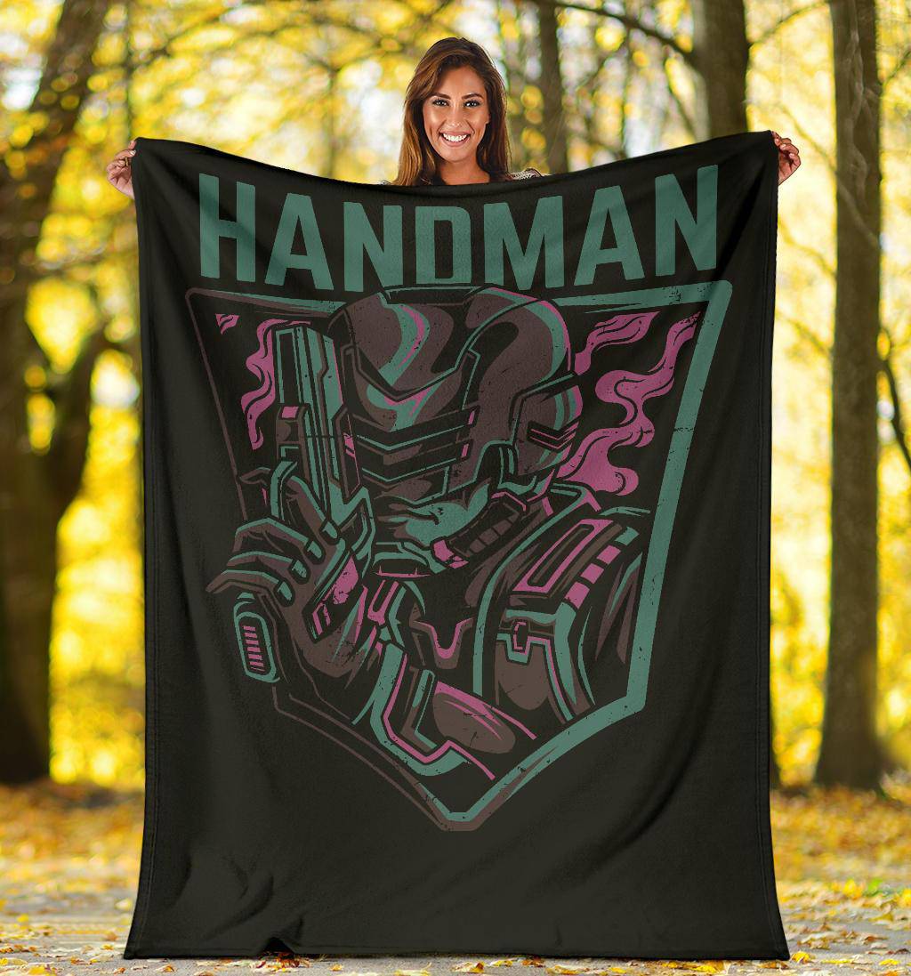 Handman Gunman Cartoon Premium Blanket - Top Content | POD Collection | Free Shipping