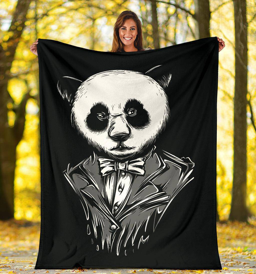 White Black Panda Cartoon Premium Blanket - Top Content | POD Collection | Free Shipping