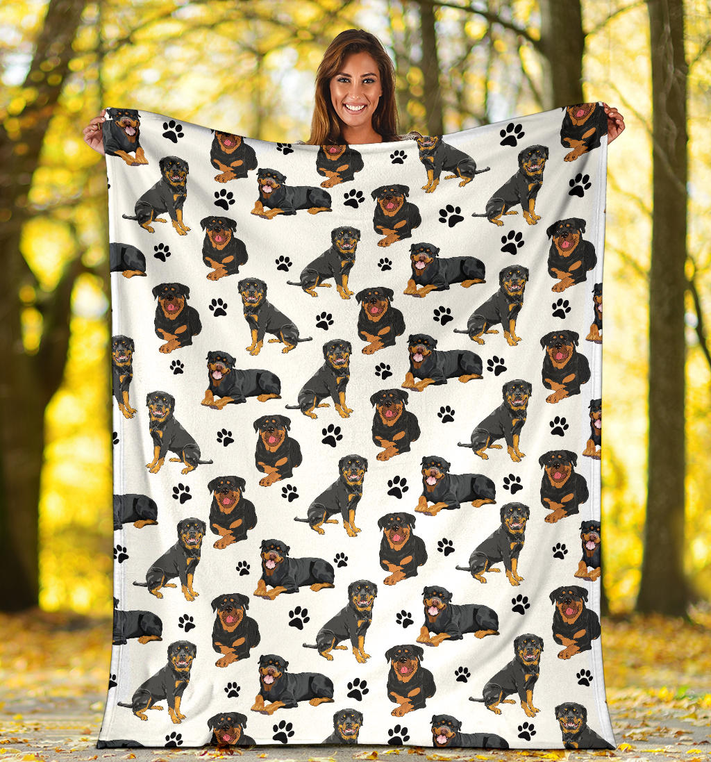 Rottweiler Paw Blanket