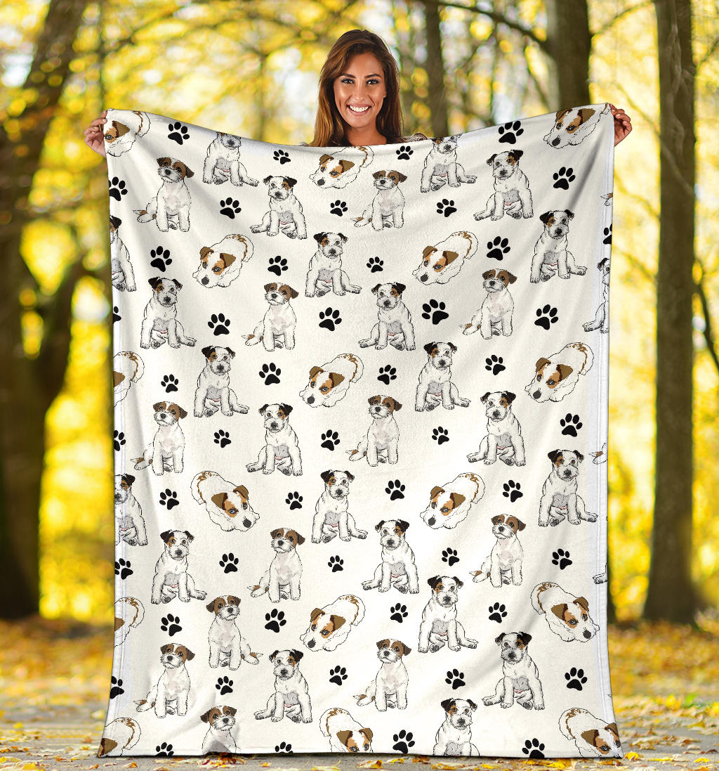 Parson Russell Terrier Paw Blanket