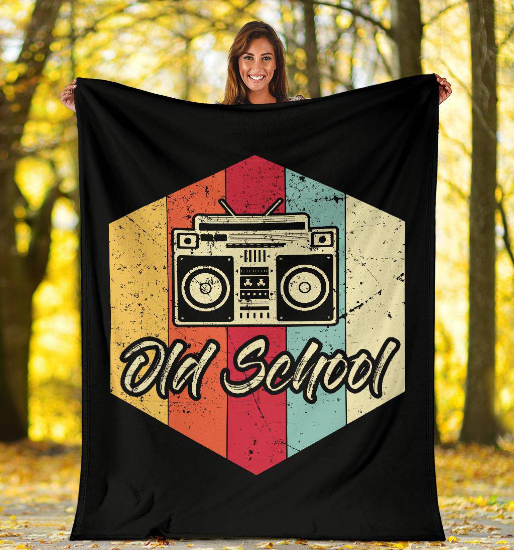 Premium Blanket Old School Hip Hop Retro Music Art - Top Content | POD Collection | Free Shipping