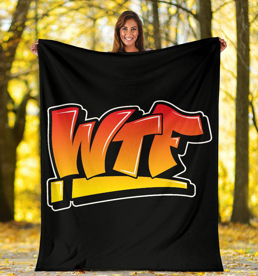 WTF Graffiti Art Premium Blanket - Top Content | POD Collection | Free Shipping