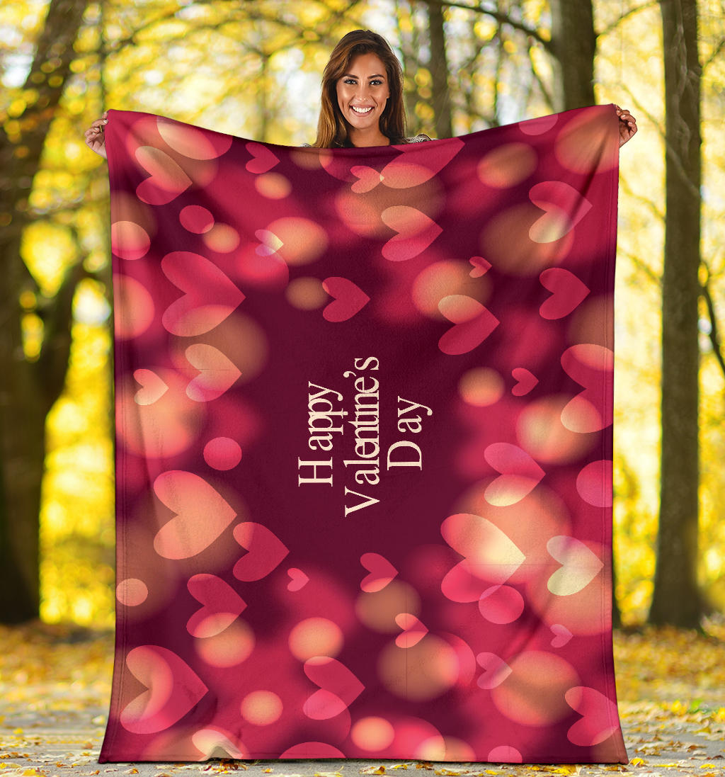 Happy Valentine's Day Background Blanket