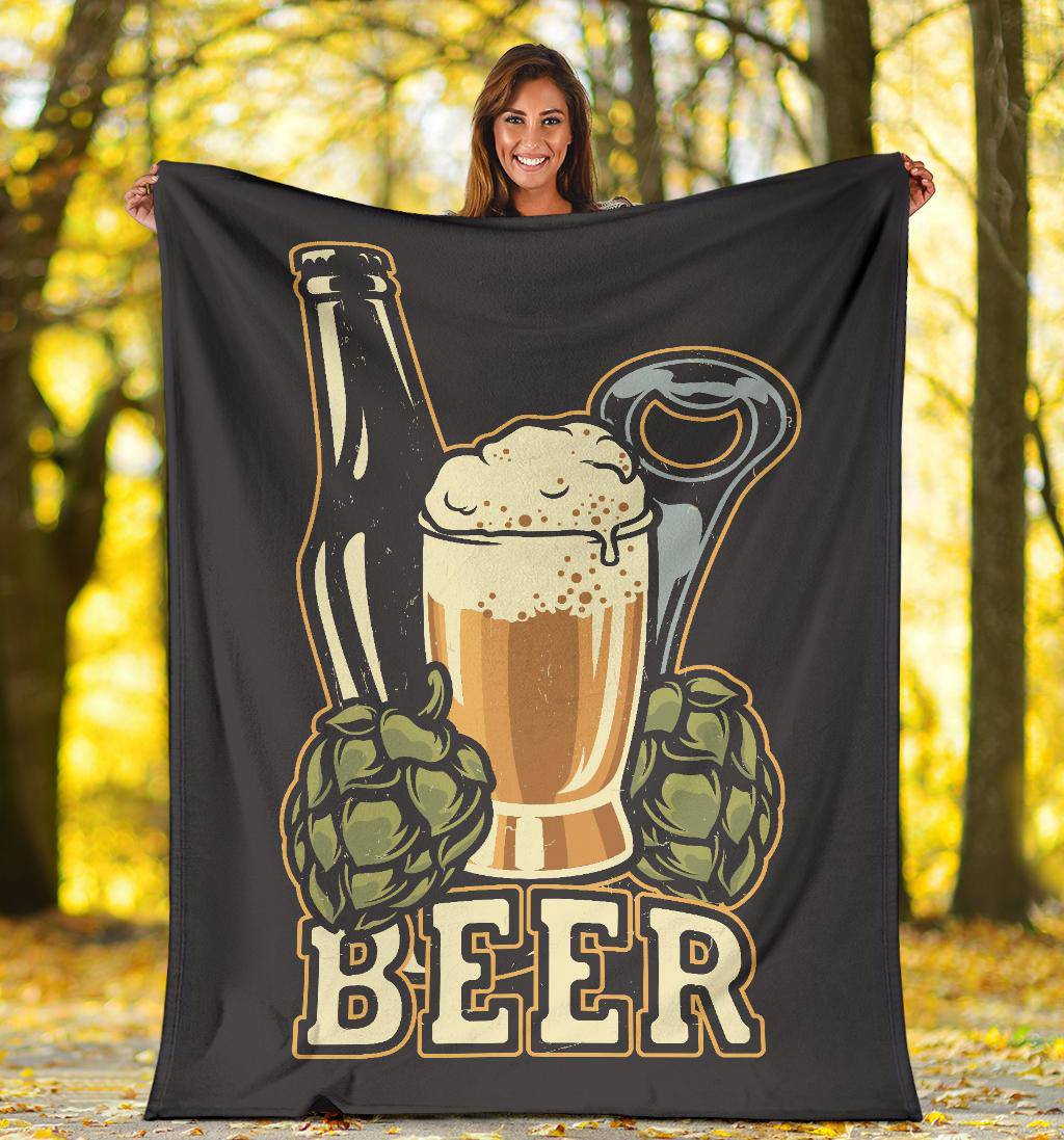 Beer Lover Cool Cartoon Illustration Premium Blanket - Top Content | POD Collection | Free Shipping