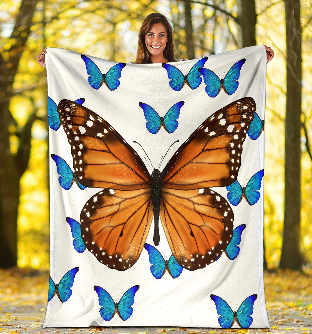 White Big Butterfly blanket - Top Content | POD Collection | Free Shipping