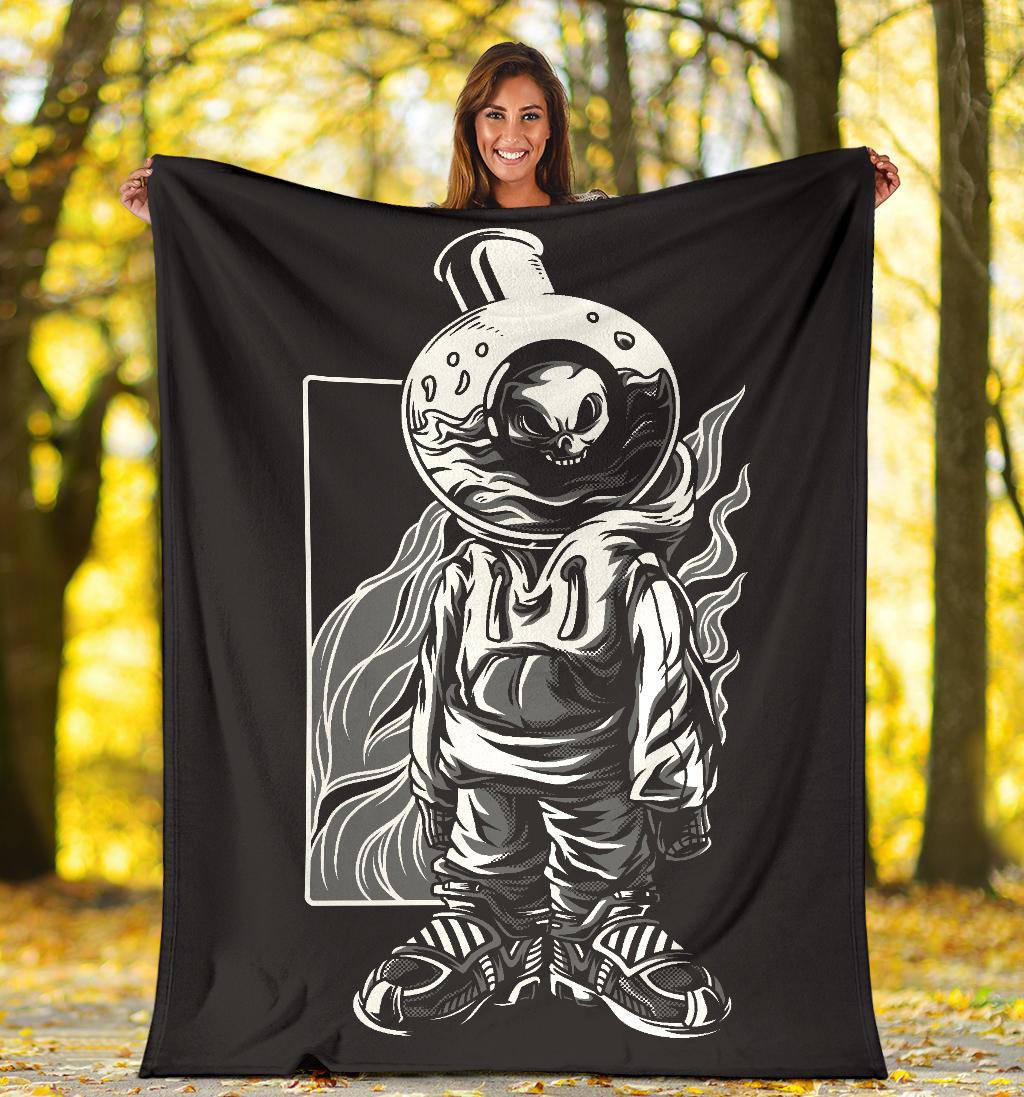 Pot Skull Head Funny Cartoon Premium Blanket - Top Content | POD Collection | Free Shipping